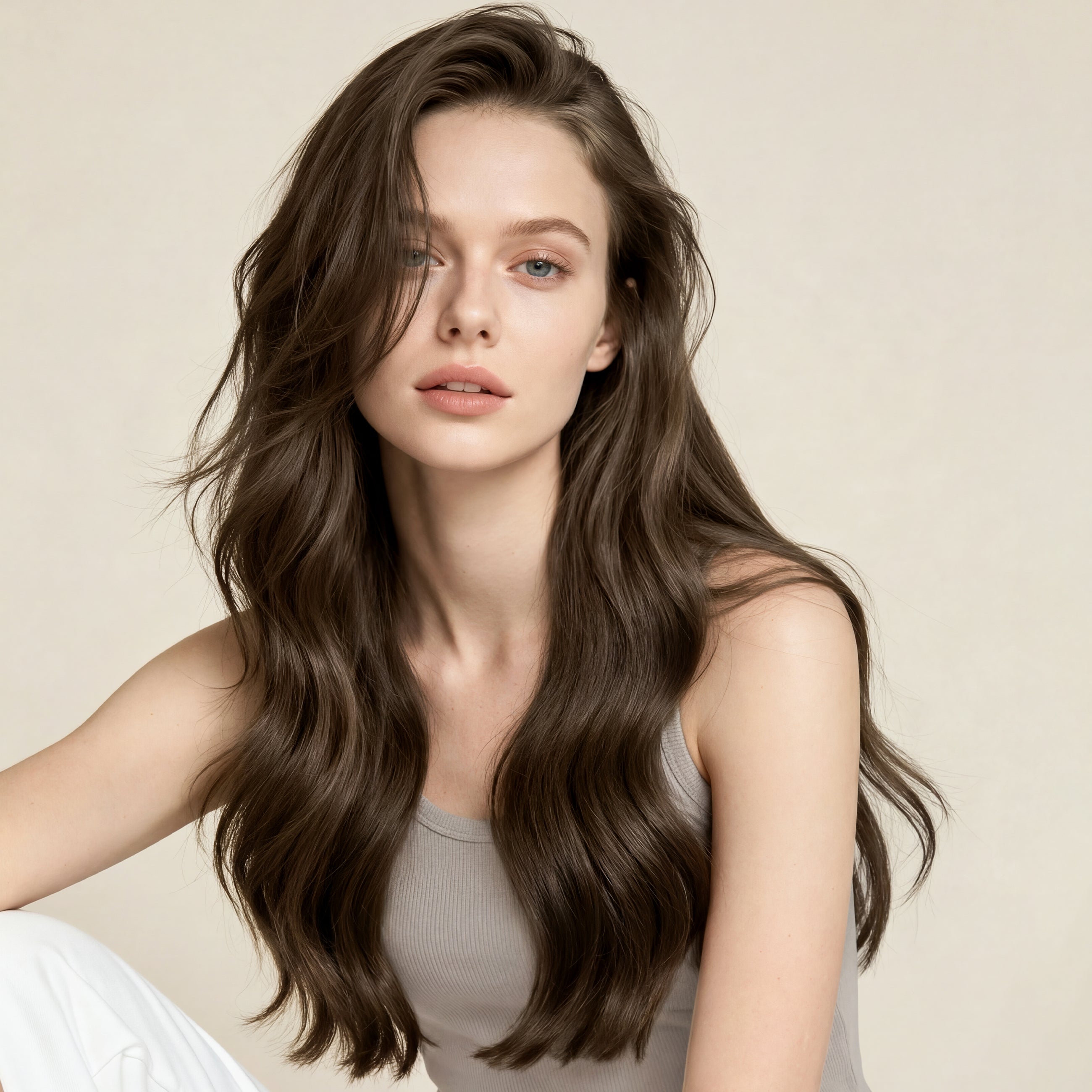 Ponytail Extensions - Dark Ash Brown 2C