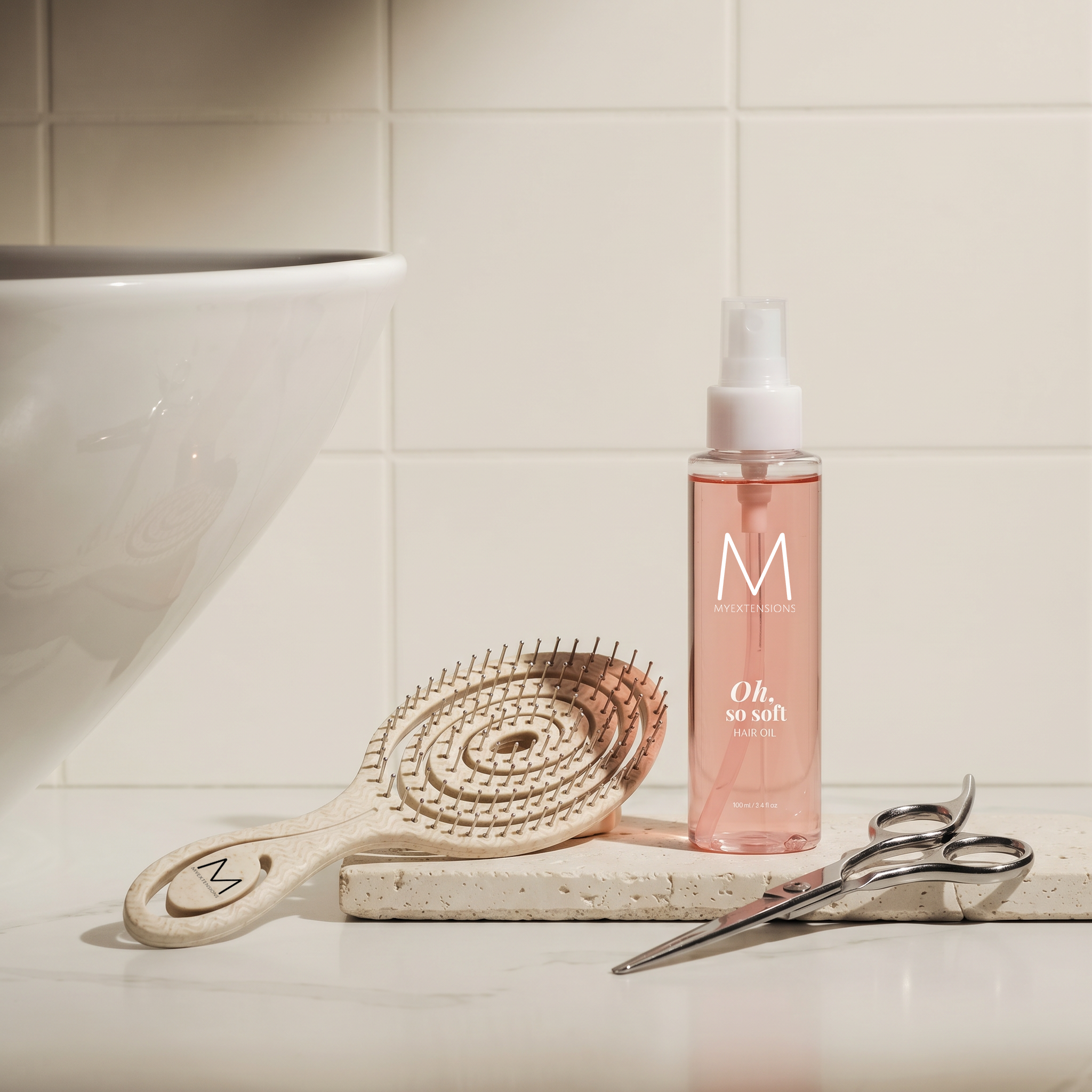 Hair brush for extensions (Beige)