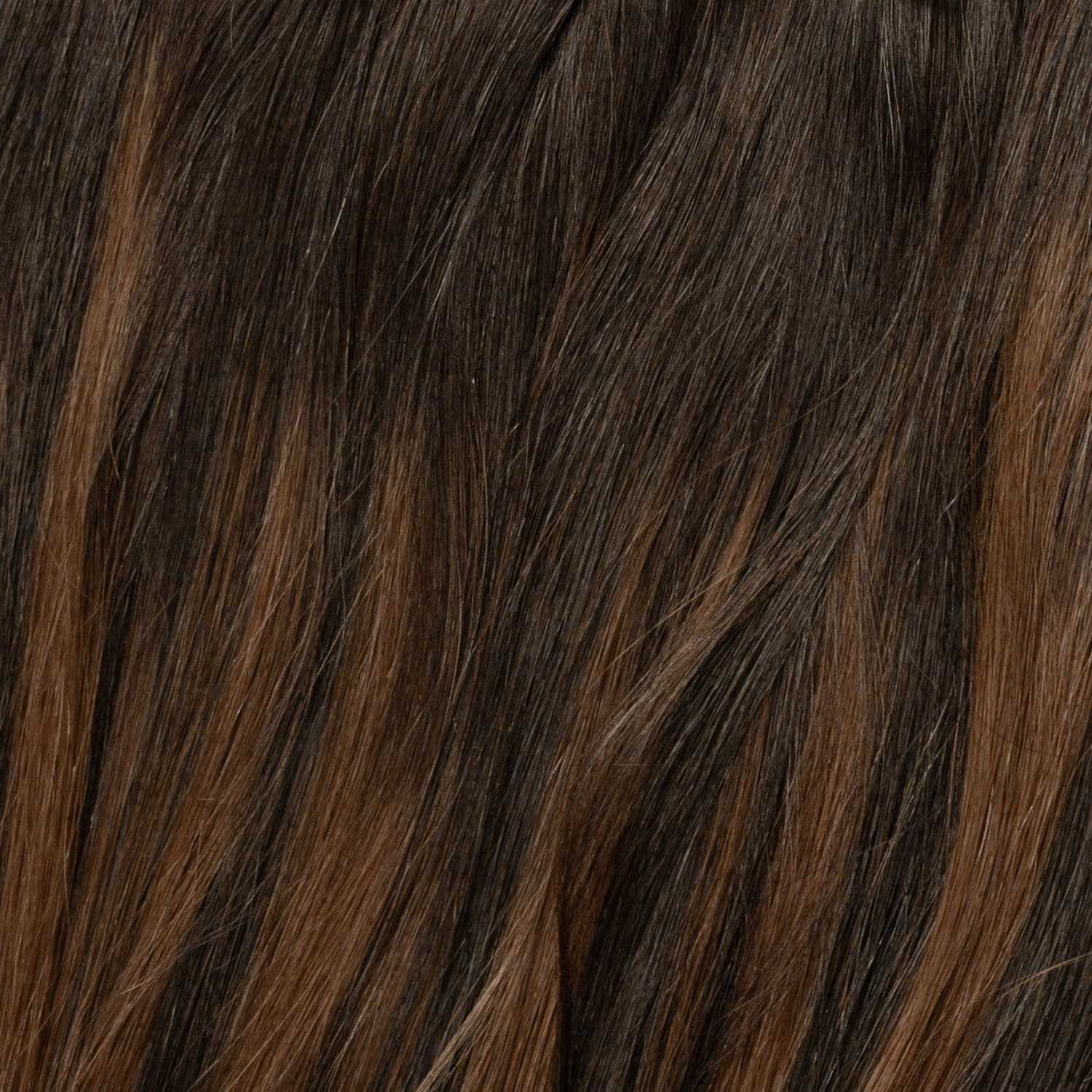 Invisible weft - Dark Chocolate Brown Balayage 1A+4