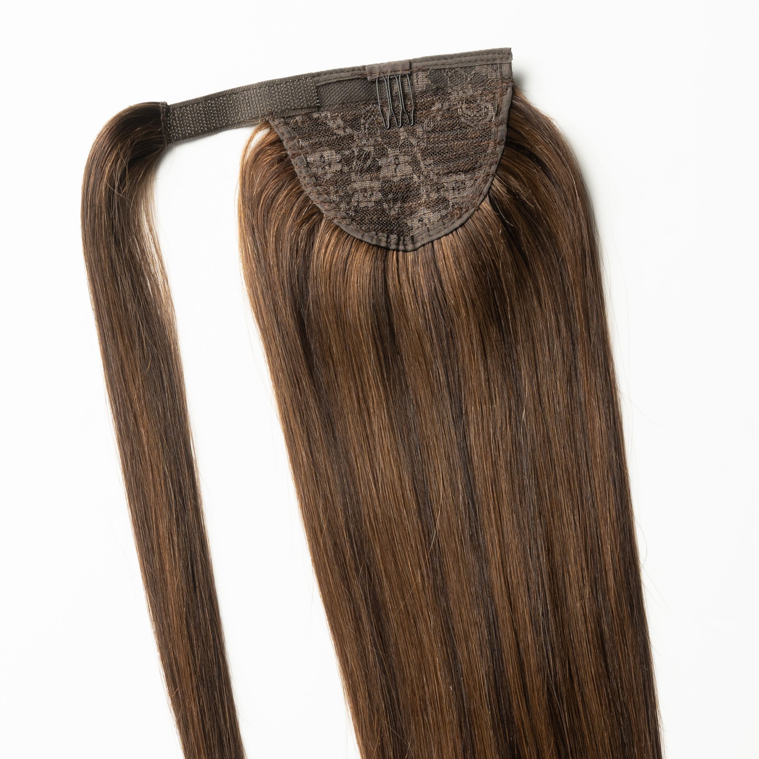 Ponytail Extensions - Dark Chocolate Brown Mix 1B/4