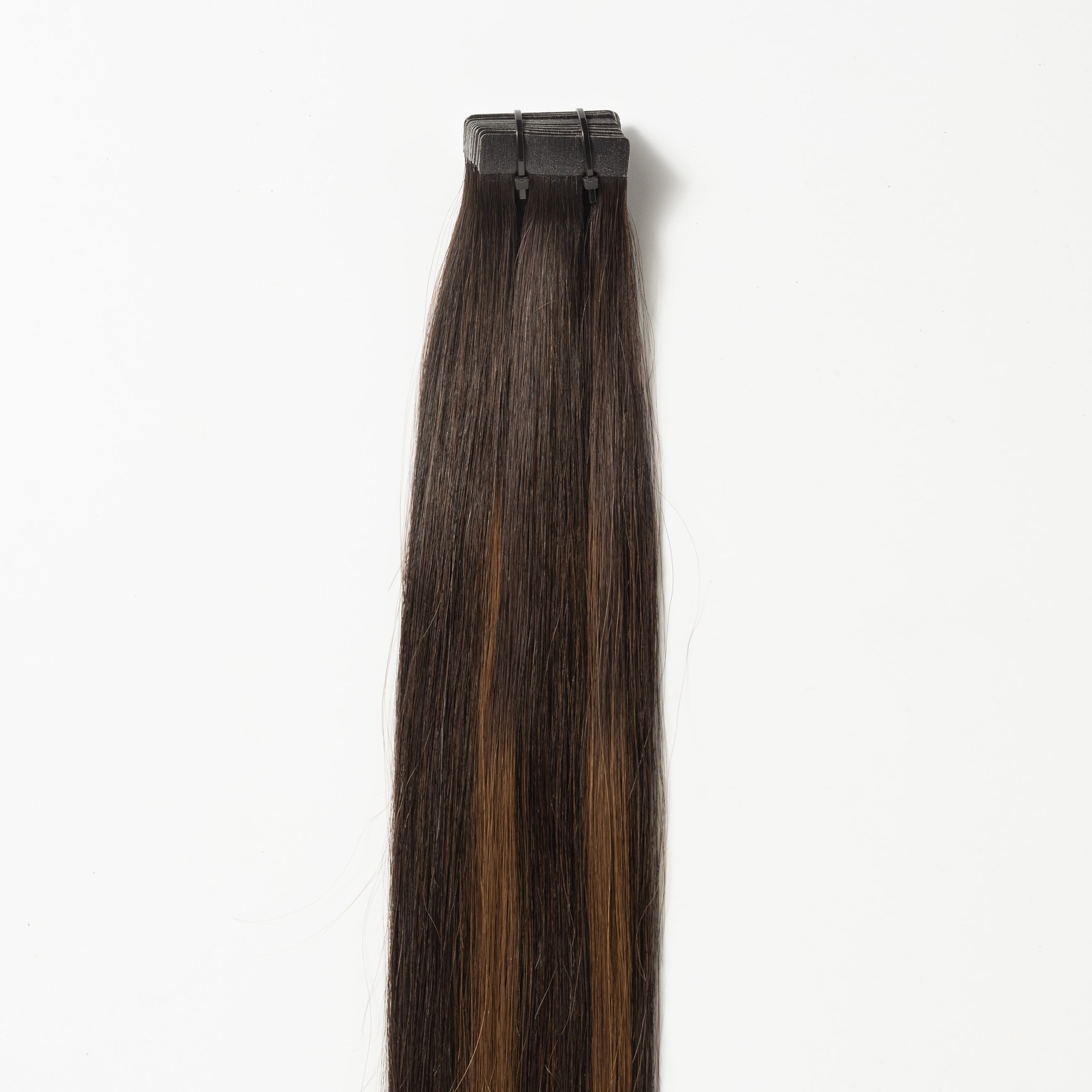 Tape in Extensions - Dark Chocolate Brown Balayage 1A+4
