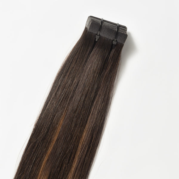 Tape in Extensions - Dark Ash Brown 2C